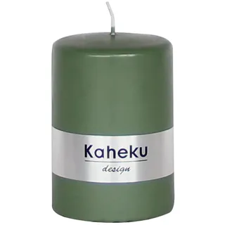 Kaheku Kerze, getaucht, Cylinderkerze Powder, Oliv, Ø6,8xH10cm