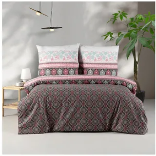 ZIRVEHOME Izgi Orientalisch Braun 200 x 220 cm + 80 x 80 cm