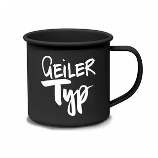 PPD Tasse Geiler Typ Metal Mug D@H Schwarz 350 ml, Metall schwarz