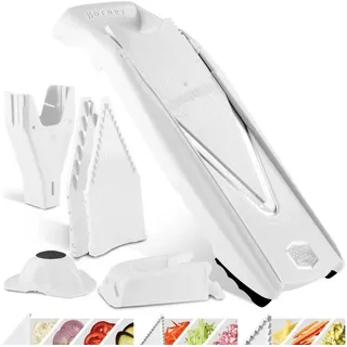 Boerner Pharma Gemüsehobel V5 PowerLine Profi Set 7-tlg. Weiß