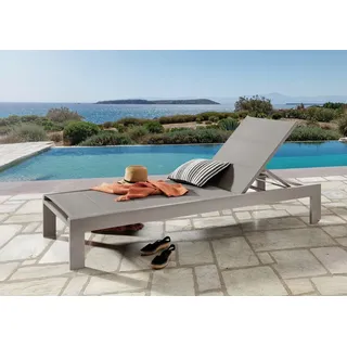 Destiny Gartenliege AMALFI 5-fach verstellbar Aluminium 200 x 60 x 80 cm Taupe