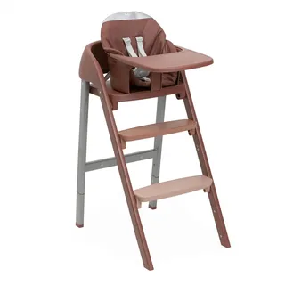 Chicco Hochstuhl Crescendo UP, Rotbraun, Metall, Kunststoff, 45x85x102 cm, Fußstütze verstellbar, Essbrett abnehmbar, zusammenklappbar, Babymöbel, Hochstühle & Zubehör, Hochstühle