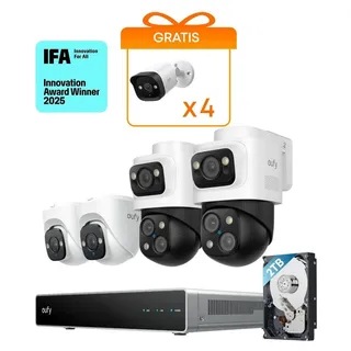 eufy PoE NVR Security System S4 inkl. 2x Bullet-PTZ-Kameras + 2x Turret-Kameras