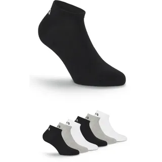 Fila Invisible Plain Socks 6-Paar grau/schwarz/weiß 35-38