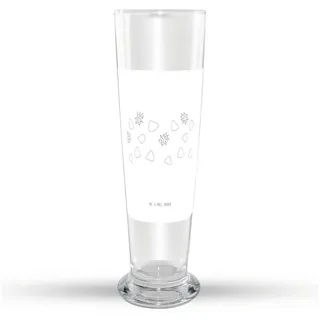 Mr. & Mrs. Panda Bierglas Marienkäfer Design, Bierglas, Weiß, Bierglas, Grüne Punkte, Bier Glas, Premium Glas, Geschenk Weizen Glas Mr & Mrs Panda Weizenglas weiß