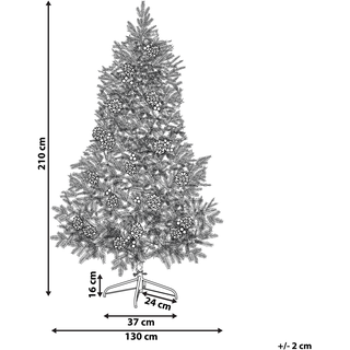 Künstlicher Weihnachtsbaum mit Schnee bestreut 210 cm grün DENALI