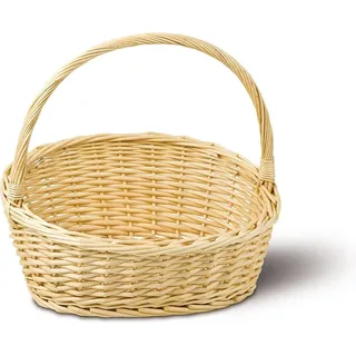 Adam Schmidt Geschenkkorb oval/schräg 40 x 48 x 15 cm weiß