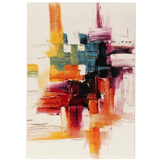 VIVA 19354 Teppich Bayonne D in Weiß Teppichgröße, Synthetikfaser, Mehrfarbig, 230 x 160 x 2 cm