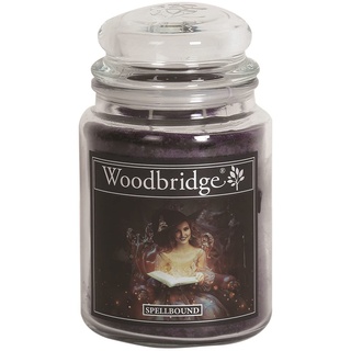 Woodbridge Duftkerze im Glas mit Deckel | Spellbound | Duftkerze Fruchtig | Kerzen Lange Brenndauer (130h) | Duftkerze groß | Schwarze Kerzen (565g)