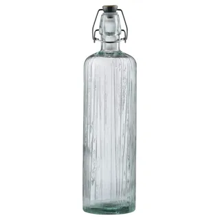 BITZ Kusintha Glasflasche, Glaskaraffe, Höhe 34 cm, 1,2 Liter, Grün