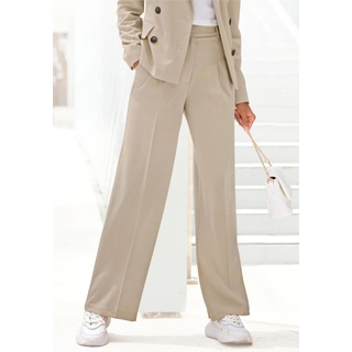 Palazzohose LASCANA Gr. 46, N-Gr, beige (sand) Damen Hosen Strandhosen im Business-Look Bestseller