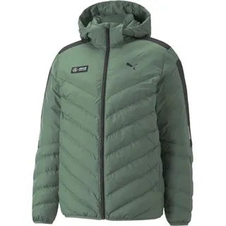 Puma Herren Winterjacke mit Kapuze für kalte Tage in Olivgrün und Schwarz - Grün/Schwarz - 176