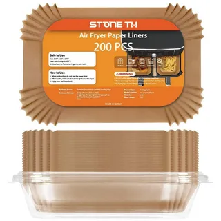 LuxusKollektion Backpapier Backpapier Heißluftfritteuse Doppelkammer 200 200 Stück 20,5 * 14 CM braun