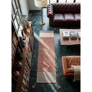 KADIMA DESIGN Wollteppich 60 x 200 cm Rot
