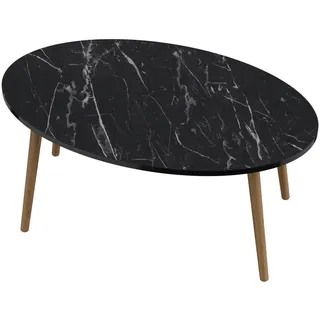 [en.casa] Couchtisch Sindal 41 x 90 x 50 cm Marmor, schwarz