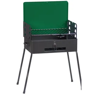 Tuttacasa - Kohle-grill Klappbar In Koffer 41x30 Mit Ofenparavento