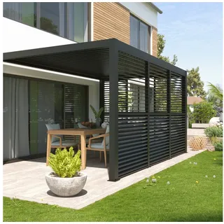 empasa Pergola "ZEUS" Lamellenseitenwand, BxTxH: 90x0x218 cm, Lammellenseitenwände beweglich, Zubehörartikel Pergola "ZEUS" 3m grau 90 cm x 218 cm x 0 cm
