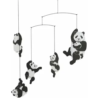 Flensted f079 Panda Mobile, Stahl, schwarz/weiß, 47x39cm