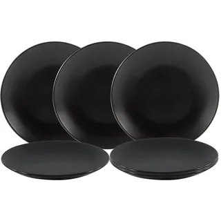 Spetebo Kuchenteller 21 cm schwarz 6er Set