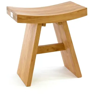 VCM Hocker Teakholz 45 x 47 x 29 cm Braun