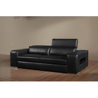 Xlmoebel Polstergarnitur Elegantes Ledersofa mit hochwertiger Verarbeitung, (3-teilig, 3-tlg., Sofagarnitur 3+1+1 Sitzer), Hergestellt in Europa schwarz