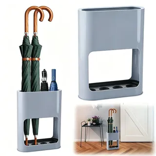 CEWROM Schirmständer, Regenschirmständer 4 Slots, Regenschirmhalter mit Abnehmbarer Abtropfschale, Eingangsbereich Schirmständer, Zuhause Drinnen Schirmhalter für Lange/Kurze Regenschirme Schirmhalter