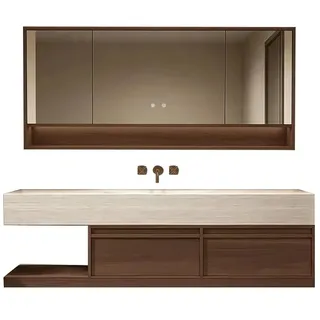 360Home Badmöbel-Set RW016 3-tlg. Braun