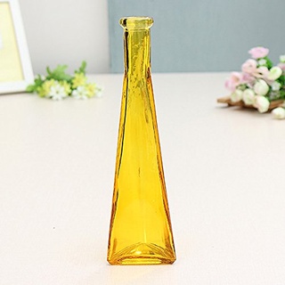 Bluelover Farbe Klar Mini Glas Vase Zakkz Flasche Glas Ornamente Blume Arrangieren Home Decor-Gelb