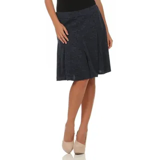 malito more than fashion A-Linien-Rock malito Damen Rock im melierten Design, Glockenrock mit dehnbarem mit dehnbaren Bund Einheitsgröße blau 34-40
