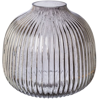 Vase Monte Aus Glas  18X19x19 Cm (Farbe: Grau)