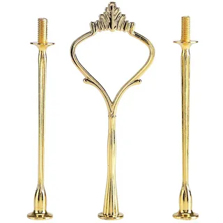Metall Tortenständer 3 Stufen Gold Hochzeitstorte Etagere Mittelloch Suitable for Keramik Glas Metall Platten Geburtstag Jubiläum