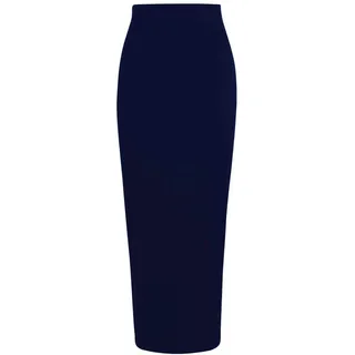 Janisramone Frauen Damen Ebene Midaxi Jersey Bodycon Tube Bleistift Sommer Lässig Longline Maxi Midi Rock - S