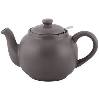 Plint Teekanne - 1,5 Liter - Almost Black - Dunkelgrau - Steingut mit Edelstahl Sieb