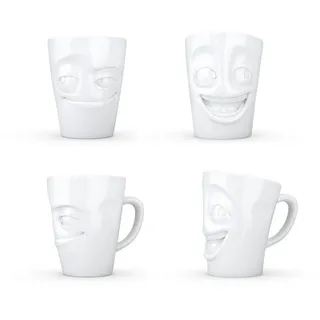 FIFTYEIGHT TV Tassen - 2er Set - Henkelbecher Henkeltasse " VERSCHMITZT WITZIG " je ca. 350ml