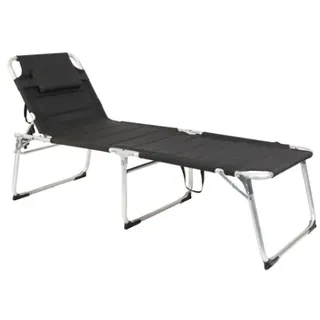Lex Sonnenliege 200 x 70 x 45 cm Schwarz