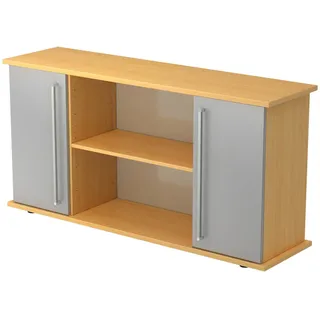 bümö Sideboard, Buche, Silber, Holzwerkstoff, Buche, 3 Fächer, 166.1x84x44.8 cm, FSC Mix, Wohnzimmer, Kommoden & Sideboards, Sideboards