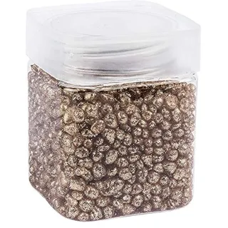 Ideen mit Herz Glitzernuggets aus Glas | Metallic-Deko-Granulat | Deko-Glitzer-Steine | Körnung: 2mm bis 7mm | 260g | ideal als Streu-Deko, Tisch-Deko Hochzeit (kupfer)
