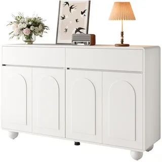 stilvora Sideboard 140 x 89 x 38 cm Weiß