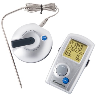 Ultranatura Digital Funk Grillthermometer TM-50, Grill Fleischthermometer mit LED Anzeige, Bratenthermometer zum Fleisch grillen, BBQ Thermometer, Fleischthermometer, Grillthemperaturmesser