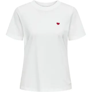Jdy JDYPISA S/S PRINT TOP JRS NOOS Weiß L