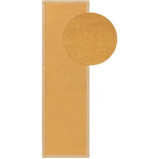 benuta Sisalteppich Sana, rechteckig, Höhe: 5 mm, 100% Sisal Naturfaser, Teppich Wohnzimmer, Esszimmer, Schlafzimmer beige|weiß Ø 0 cm x 70 cm x 300 cm x 5 mm