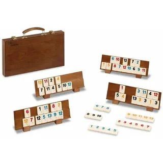 CAYRO Rummi Classic Plus Holzkoffer Brettspiel - Brown - One Size