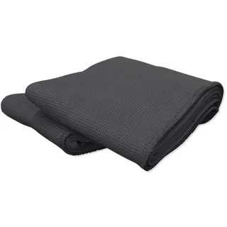 BettwarenShop Piqué Baumwolldecke Tagesdecke 220x240 cm | titan - grau