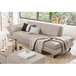 W.Schillig Couch Leder 2-Sitzer Beige