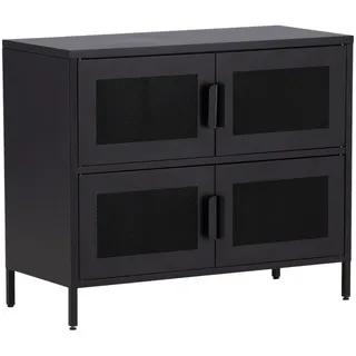 VCM Sideboard 90 x 75 x 40 cm Schwarz