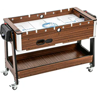 SPORTNOW 3-in-1 Multi Spieltisch drehbar Multifunktionstisch mit Billardtisch Tischfußball Airhockey Ablagefach Rolle Kickertisch Komplett Set mit Zubehör Spieletisch für Kinder Erwachsene   Aosom