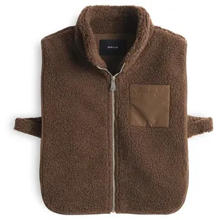 Opus Damen Poncho/Cape | ATUBA Cape aus Teddyfell cocoa, 0 - Einheitsgröße