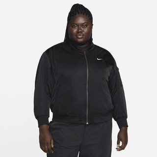 Nike Sportswear wendbare Varsity-Bomberjacke für Damen - Schwarz, 1X