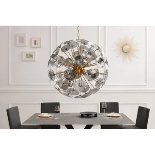 riess-ambiente Pendelleuchte INFINITY HOME 65cm transparent / gold, keine besonderen Funktionen, ohne Leuchtmittel, Wohnzimmer · Metall · Glas · Kugel · Modern · Esszimmer weiß