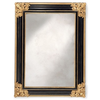 Casa Padrino Luxus Barock Spiegel Schwarz / Gold - Handgefertigter italienischer Barockstil Wandspiegel mit antikem Spiegelglas - Luxus Möbel im Barockstil - Luxus Qualität - Made in Italy